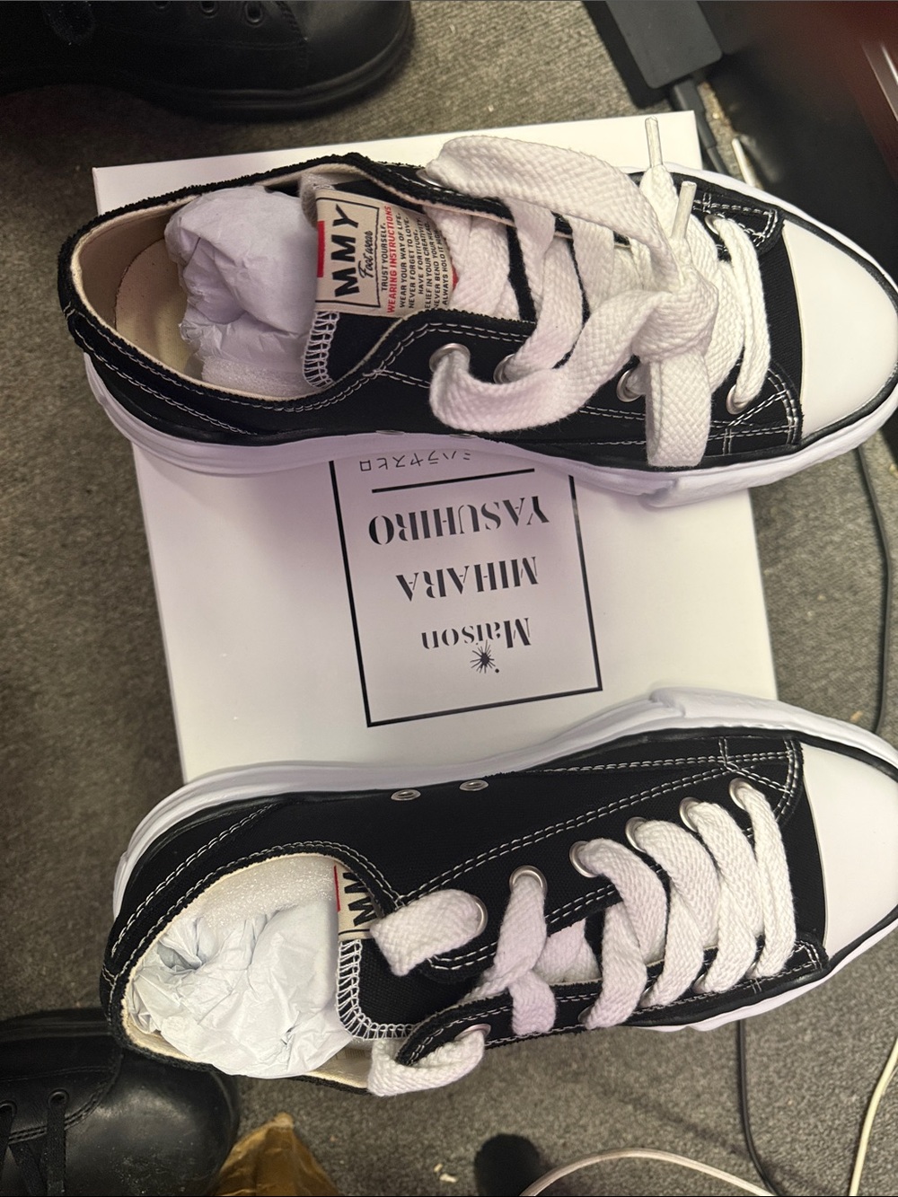 Mason Black & White Low-Top Canvas Sneakers